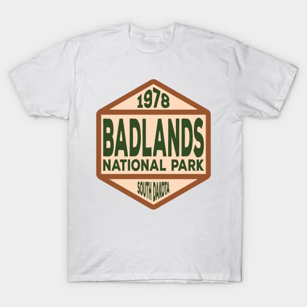 Badlands National Park badge T-Shirt by nylebuss